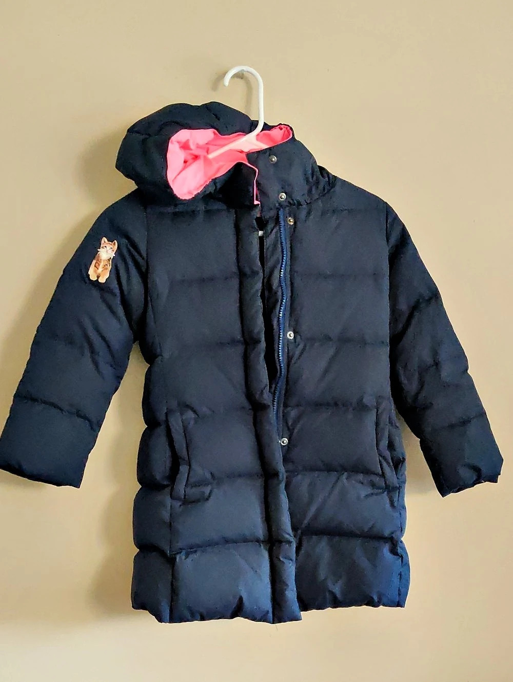 Crewcuts Kids Blue & Pink Puffer Jacket Size 6-7